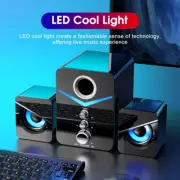 USB Powered Wired Bluetooth Computer Gaming Speakers with Subwoofer for Desktops
