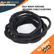 High Temp Resist Self-Wrapping Braided Split Wire Loom Tube Woven Cable Sleeving