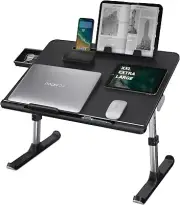 NEARPOW Folding Table, Laptop Stand Bed Table Tablet/phone stand PC desk Black