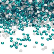 2880Pcs SS10 Round Flatback Crystal 2.7-2.9mm Glass Rhinestones Emerald Green