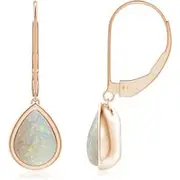 Pear-Shaped Opal Solitaire Drop Earrings