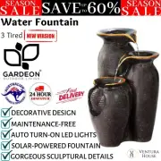 Gardeon Water Fountain Features Solar with LED Lights Outdoor Garden Bird Bath