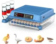 CHAOFLIGHT Eggs Incubator,64 Poultry Egg Hatchery Brooder Automatic Egg Turner w