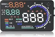 Car HUD Head up Display OBDⅡ 5.5inch Large Screen Projector Digital HUD Speedometer MPH RPM Over Warning Safe Driving Black