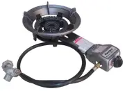 2 Ring LPG Wok Gas Burner Piezo Ignition 32 mj/hr Stove Camping