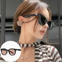 在飛比找momo購物網優惠-【Seoul Show 首爾秀】棱星D框太陽眼鏡UV400墨