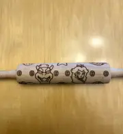 Nintendo Super Mario Bros. Rolling Pin cookie pie embossing Baking Kitchen