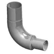 Chrome 6 To 5 Inch 90 Degree Exhaust Elbow For Freightliner FL & FLD