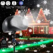 Double Tube LED Snowflake Projector Dynamic Christmas Spotlight Movement Adjust