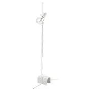 HÅRSLINGA / MOLNART floor lamp with light bulb, white/ellipse shaped multicolour
