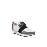 Aqua Enzo Women Low Top Lace Up Fashion Sneakers Size US 6M Grey