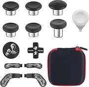 BSUZUN Component Pack for Xbox Elite Controller Series 2 Core, 13 in 1 Replacement Component Set Includes 4 Paddles, 6 Metal Thumbsticks, 2 D-Pad and 1 Adjustment Tool (Wukong-Mythic White)