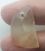 Libyan Desert Glass Pendant A+ Drilled Polished 4.4gr/22ct Metaphysical