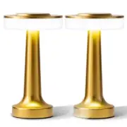Bell+Howell 2 Pk Elegant Cordless Table Lamp, LED Wireless Lamp for Bedroom,