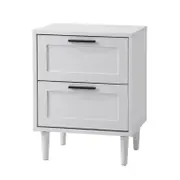 Oikiture Bedside Table Nightstand White
