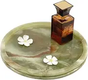 Radical Marble Round Tray 10" Inches Green Onyx Handmade Serving Piece for Turkey Platter - Fruit & Coffee Table Tray - Charcuterie Board for Serving Food