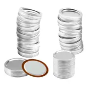 48PCS Canning Lids and Bands for Regular Mouth 70mm Jar Rings Split Type Leak Proof Metal Jar Lids