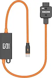 ZGCINE DT-PD 20" D-Tap to USB-C PD 2-Way V-Mount Charger Braided Power Delivery Cable for V-Mount Battery,Mirrorless Cameras, Phones &More