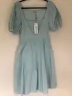 St Roche 6 Blue Vista Puff Sleeve Embroidered Cottage Core Romantic Dress New