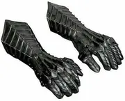 Black Antique Nazgul Gauntlets Steel Medieval Armor Gloves ~ Crusader LARP Gauntlets, Black, unisex-adult