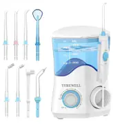 SDIGV Water Dental Flosser for Teeth/Braces, Water Teeth Cleaner 8 Jet Tips and 10 Pressure Levels, 600ML Large Water Tank Oral Irrigator for Famil...