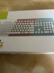 Wireless Keyboard and Mouse Combo Set 2.4GHz Blue+ White