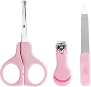 Baby Nail Clipper Care Cutter Trimmer Set Nail Scissor File Kit Baby Manicure Tool, Pink