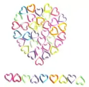 100 PC. HEART CHAIN LINKS PLASTIC NEON TOY PARROT BIRD FOOT PARTS KID DIY MIXED