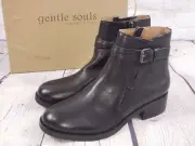 NIB Gentle Souls Kenneth Cole Suede Leather Ankle Boots - Percy - Black - Sz 8 M