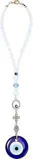 Evil Eye Car Hanging Ornament Evil Blue Eye Charms for Rear View Mirror Beaded Decor Car Accessories Pendent for Window Door Frame Balcony(Cross Style)