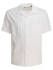 [Vince.] Vince.-Seersucker Shirt Shirts Bianco-Uomo L