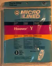 DVC ~ MicroLined ~ Hoover Type Y ~ Vacuum Bags ~ 3 Pack ~ Brand New