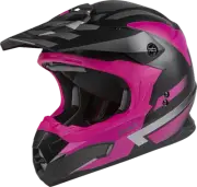 Gmax MX86 Off Road Helmet Matte Black/Pink/Silver Size Medium