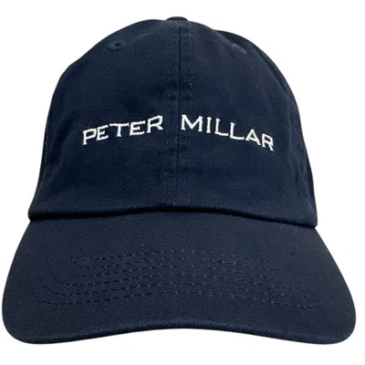 Peter Millar Golf Hat Baseball Cap Strapback Mens OSFA Crown Sport Navy Blue New