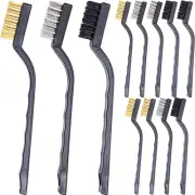 12 Pcs Wire Brush for Paint Removal Set Small Parts Cleaning