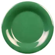 Thunder Group CR010GR 10-1/2" Diameter Green Wide Rim Melamine Plate - 1 Doz