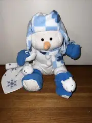 Blanky Soft Baby Snowman Plush Hand Puppet NEW!