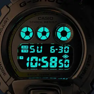 【CASIO 卡西歐】G-SHOCK 金屬錶圈 透明手錶(黑金_GM-6900G-9)