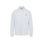 [Ami] Ami-Light Blue Classic Fit Cotton Shirt-Uomo 43 COLLAR