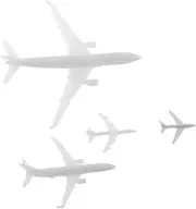 ORFOFE 4pcs Aircraft Sand Table Model Plane White Plastic