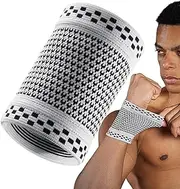 Sweat Bands Wristbands,Gym Sweatbands for Men Women | Elastic Tennis Wristbands Breathable Supportive Wrist Bands for Basketball Baseball Bowling