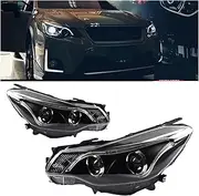 Pair Headlights Assembly Compatible For Subaru XV 2011-2017 LED Lamps Headlight Replacement DRL Dual Projector Facelift(LED)