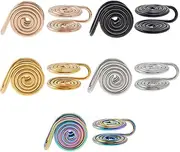 Hobbspring 10Pcs 5 Colors Pressure Earrings for Keloids 304 Stainless Steel Clip Earrings Spiral Non-Pierced Earrings Compression Earrings Adjustable Keloid Earrings for Women Men Ladies