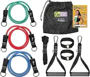 GoFit ProGym Extreme – Portable Home Gym Set with Resistance Tubes, Handles, Ankle Straps, Door Anchors