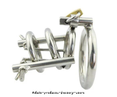 New Stainless Steel Metal Male Chastity Cage Device Urethra Chastity Lock