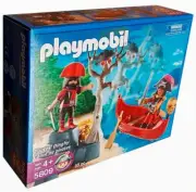 PLAYMOBIL 5809 Pirate Boat Dinghy and Skull Tree 2 Figures Canoe Treasure NEW