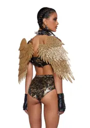 [Club Exx] Guardian Angel Wings Harness - Gold