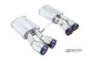 MEGAN 4" Quad Burnt Roll Tip Supremo Axle Back Exhaust BMW F13 F06 M6 Gran Goupe