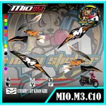 條紋 MIO M3 變體貼紙清單車身摩托車酷圖案 MIO M3 CODE C10