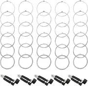 Unxuey Electric Guitar Strings Nickel Alloy Steel Strings Set, 6 Guitar Stings, E-009, B-011, G-016, D-024, A-031, E-042, with Guitar String Winder Cutter Pin Puller,Sliver 5 Pack